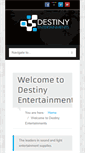 Mobile Screenshot of destinyentertainments.net